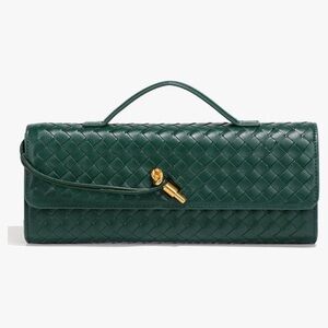 Hunter Green Leather Clutch